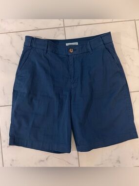 Coldwater Creek Teal Blue Cotton Bermuda Shorts 7.5” inseam